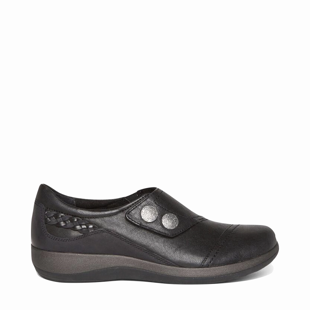 Gala Sharp Clean Uniform Aetrex Women's Karina Slip On in Black