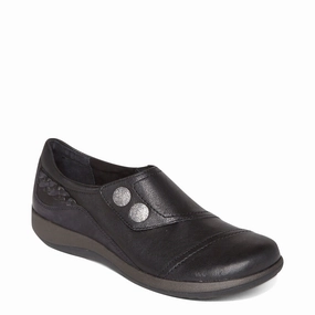 Aetrex Women's Karina Slip On in Black Line Fit