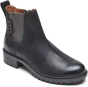 Retro feel Wide fit Women's Winter Chelsea Waterproof Boot In Black