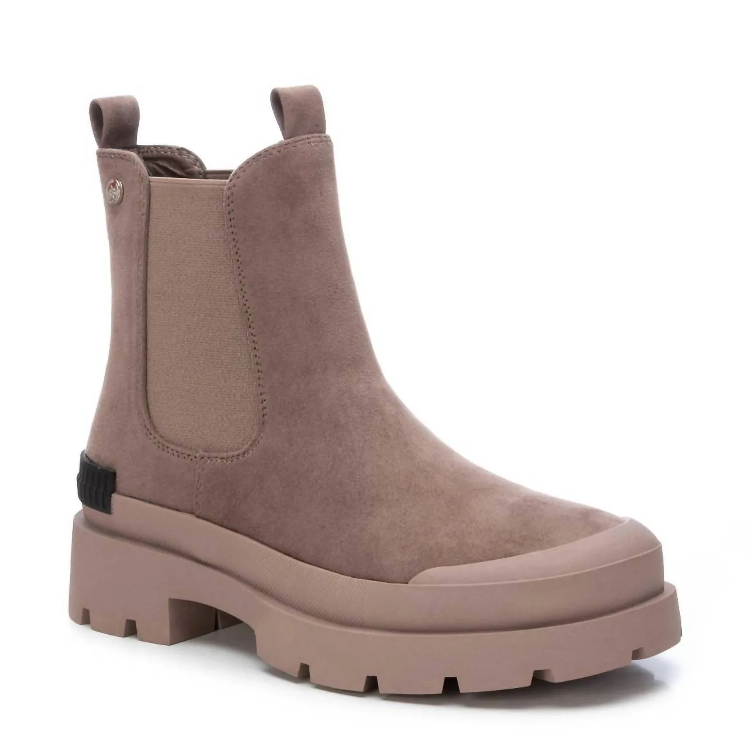 Dynamic Arch Support Hard Ground Women's Suede Ankle Booties In Light Brown