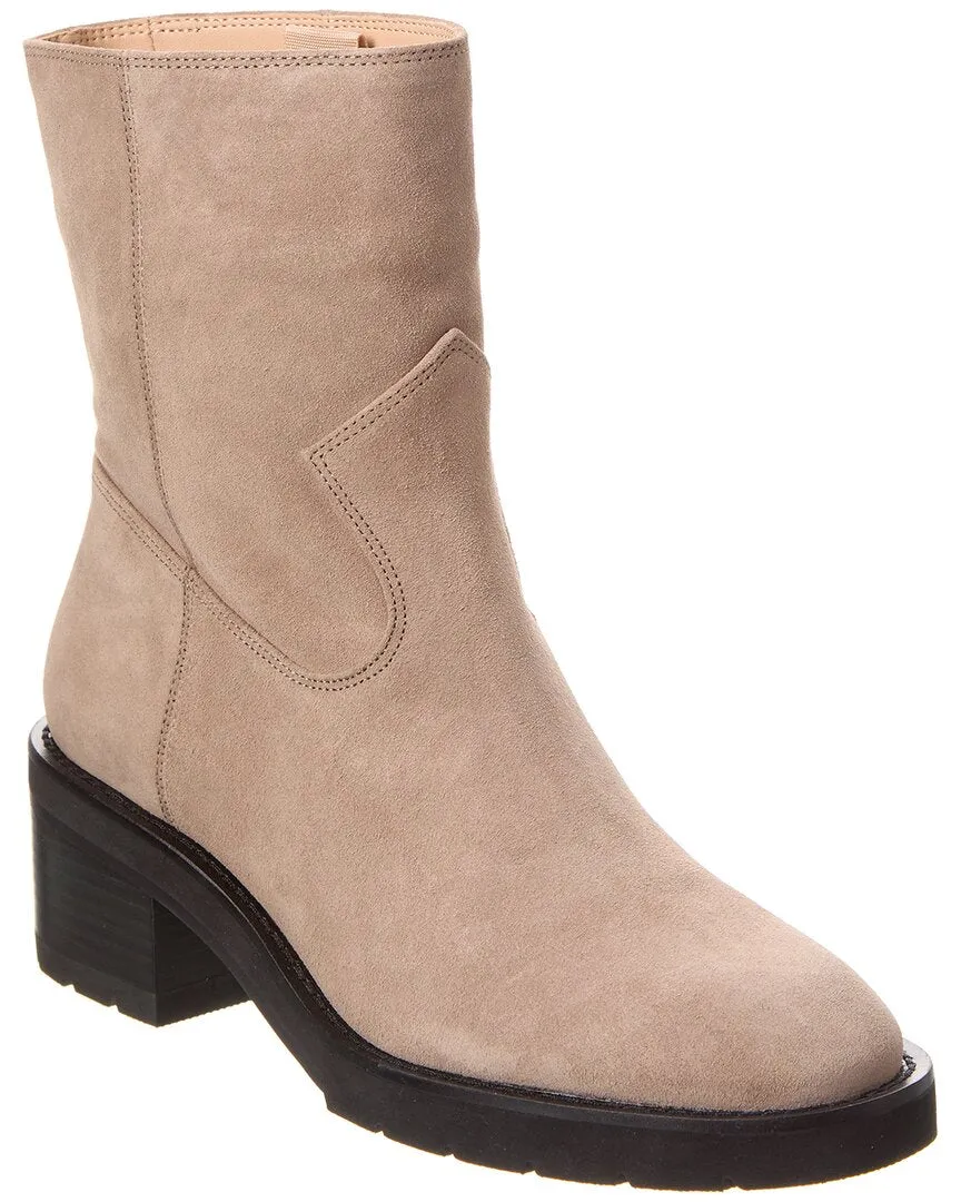 Stuart Weitzman Boulevard Suede Bootie High Traction