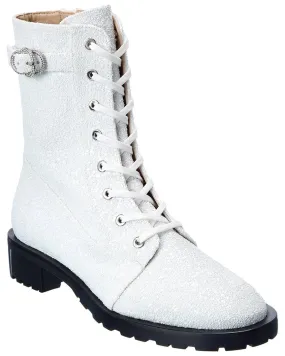 Stuart Weitzman Crystal Buckle Lace-Up Bootie Shock Absorbing Active Nomad