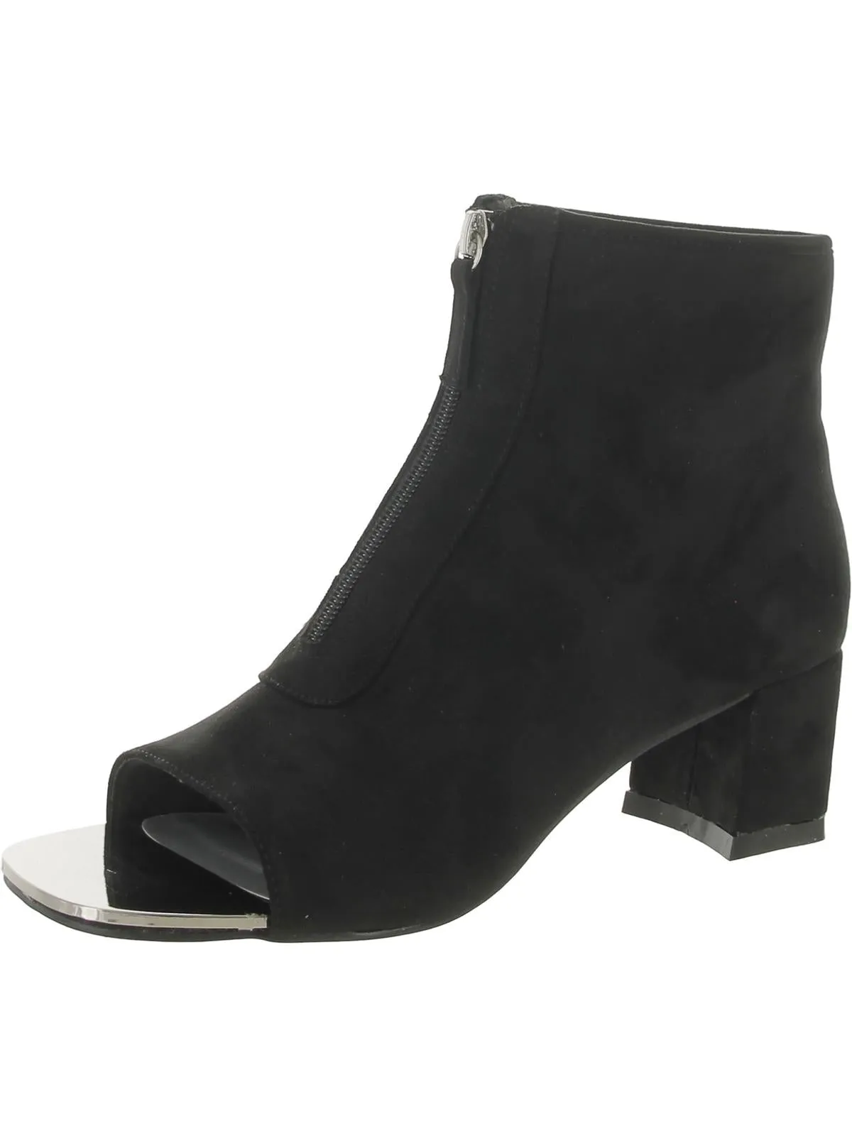 Jaded Womens Faux Suede Metallic Ankle Boots Memory Foam Footbed