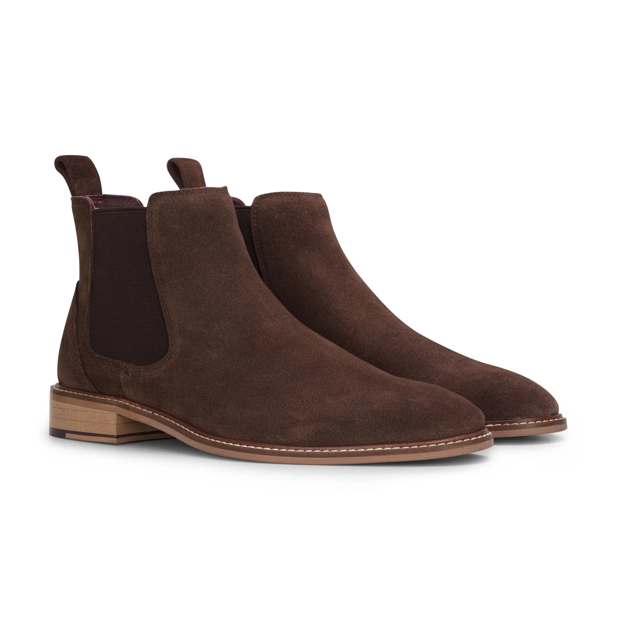 Comfort Flex Suede Leather Slip On Chelsea Ankle Boots