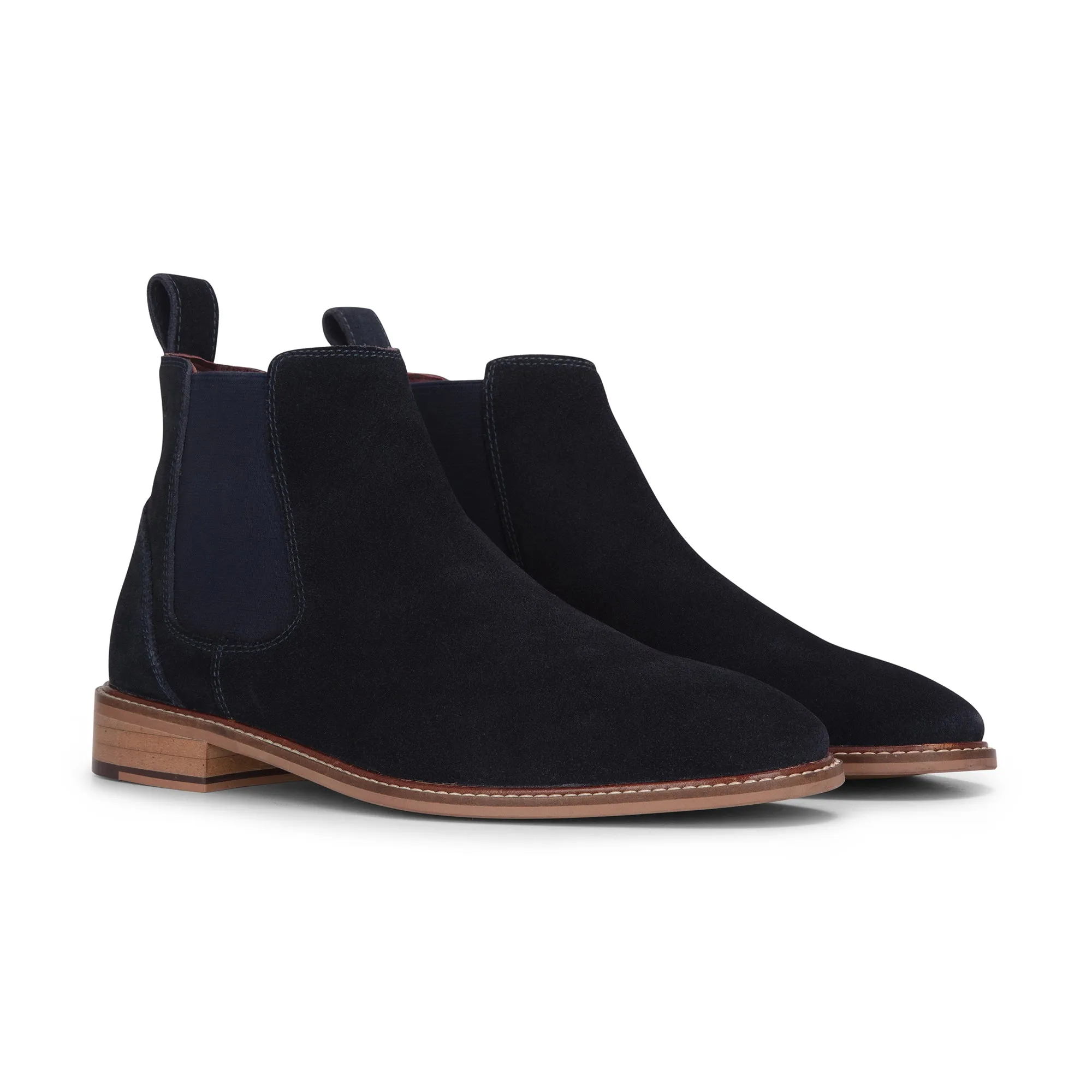 Lightweight Fit Anti-Slip Function Suede Leather Slip On Chelsea Ankle Boots