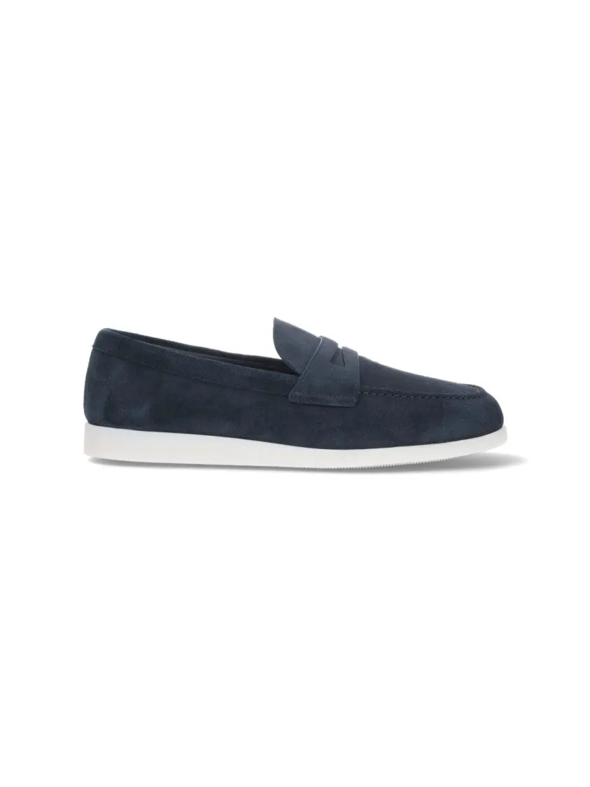 Comfy Slip On Suede Loafers ?C Navy