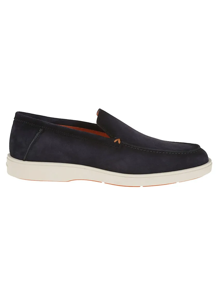 Relax Slip Suede Moccasins With Wide Sole And Signature Detailing
