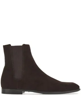 Metal Edge Light Weight Ferragamo Chelsea Leather Boots
