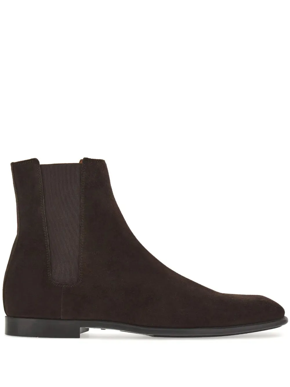 Ferragamo Chelsea Leather Boots Shock Absorption Core