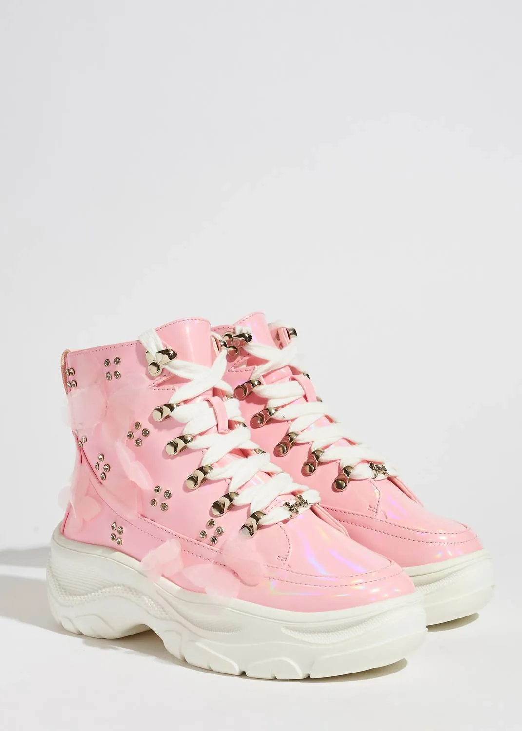 Women's Ava Hiker Boots In Pink/white All Season Casual Walk