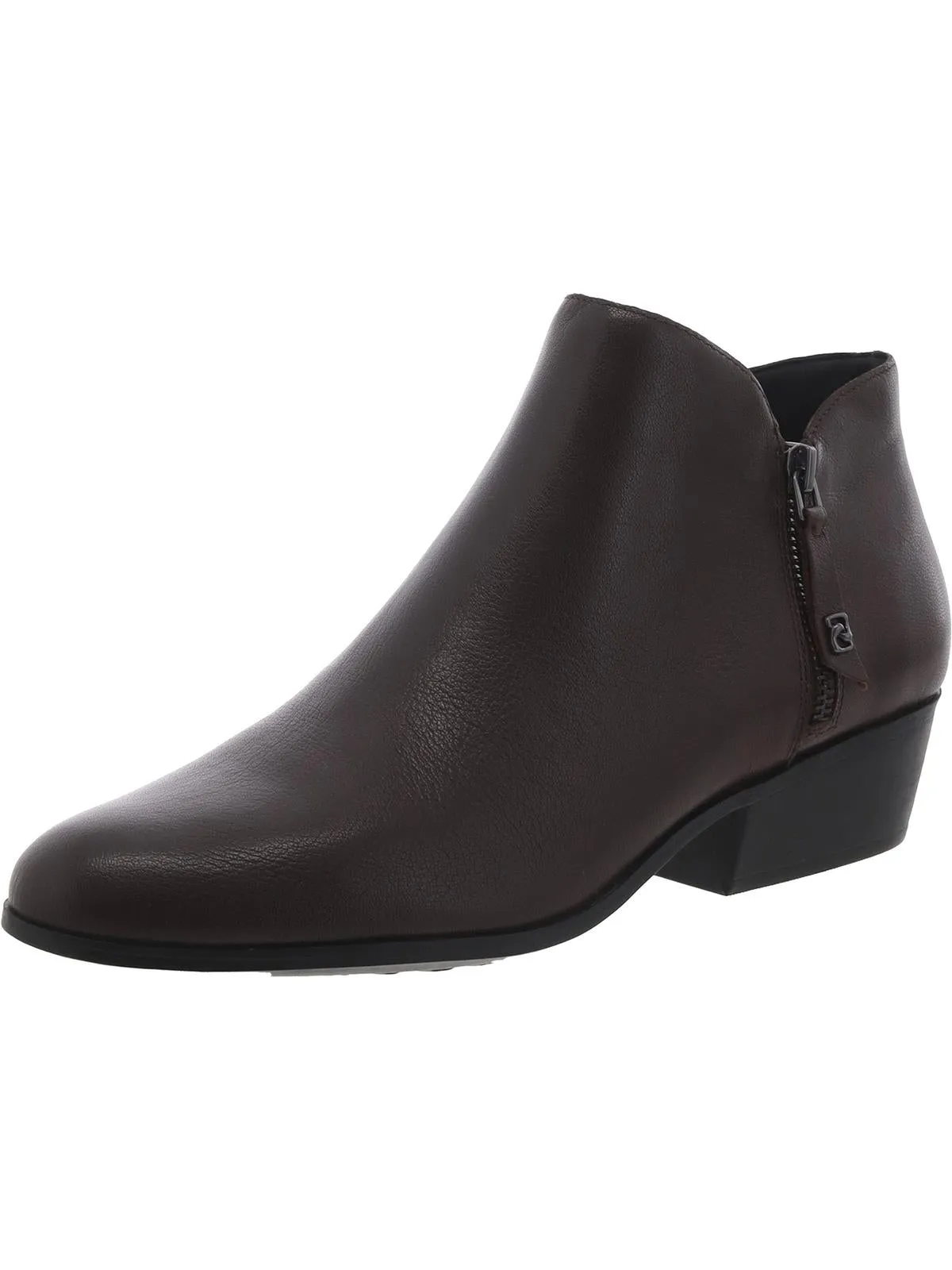 Comfort Buckles Womens Leather Ankle Booties