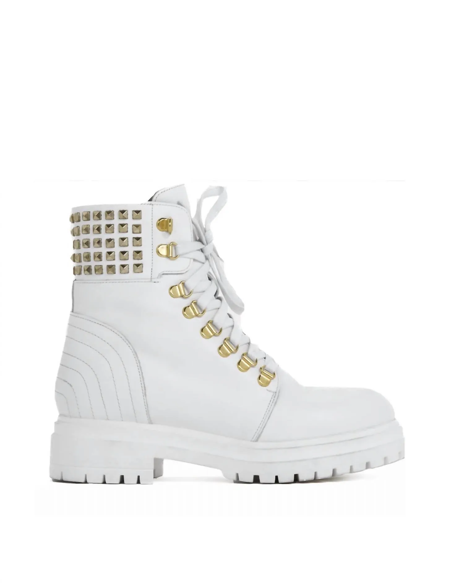 Quiet Chic Daily Commuter Mary Leather Boot In White