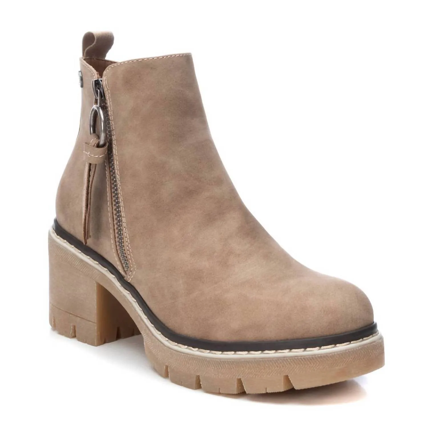 Everyday Use Sleek Function Women's Booties In Taupe