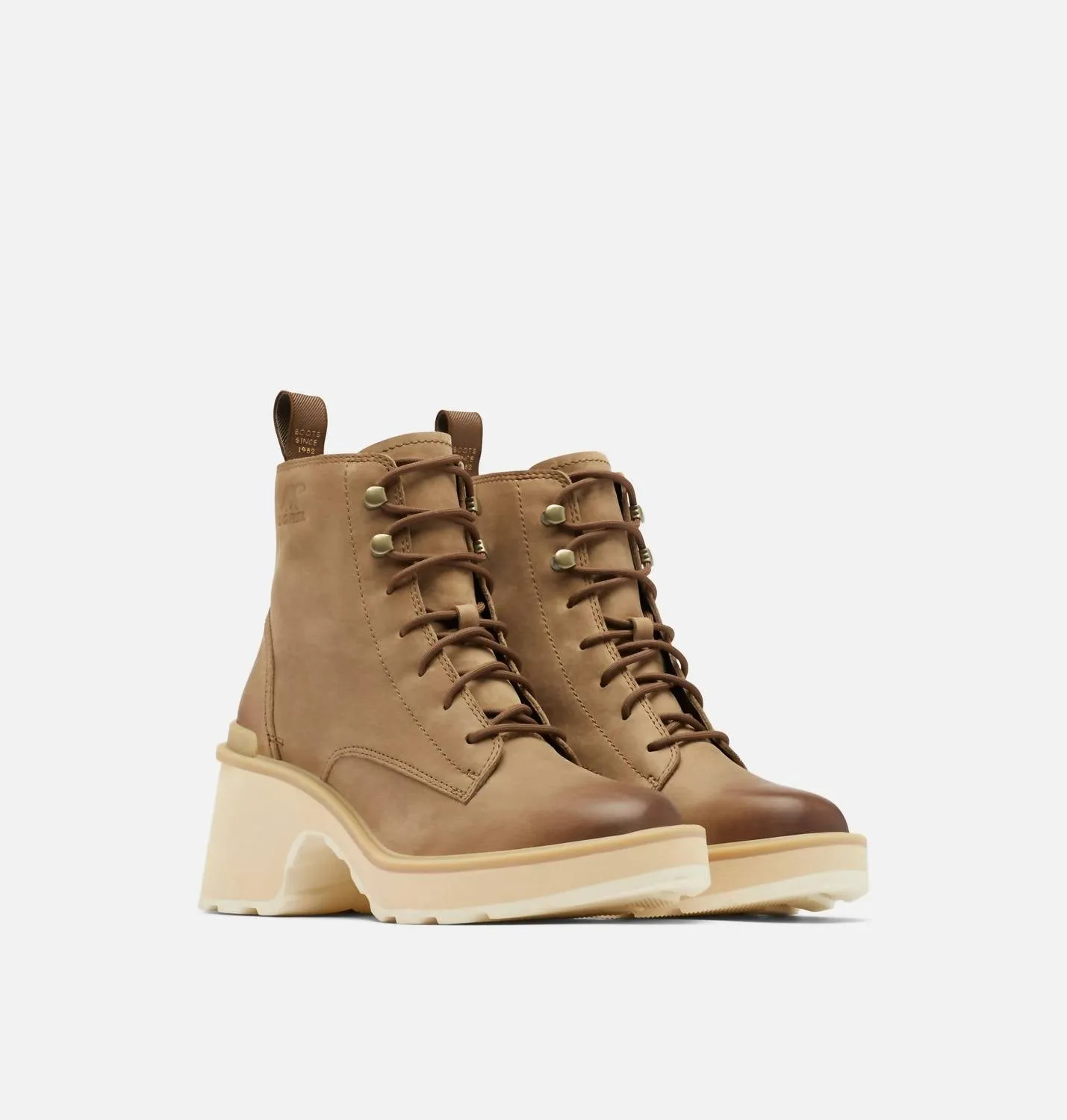 Women's Hi-Line Heel Lace Boot In Umber Ceramic Shock Absorbing Winter Walker