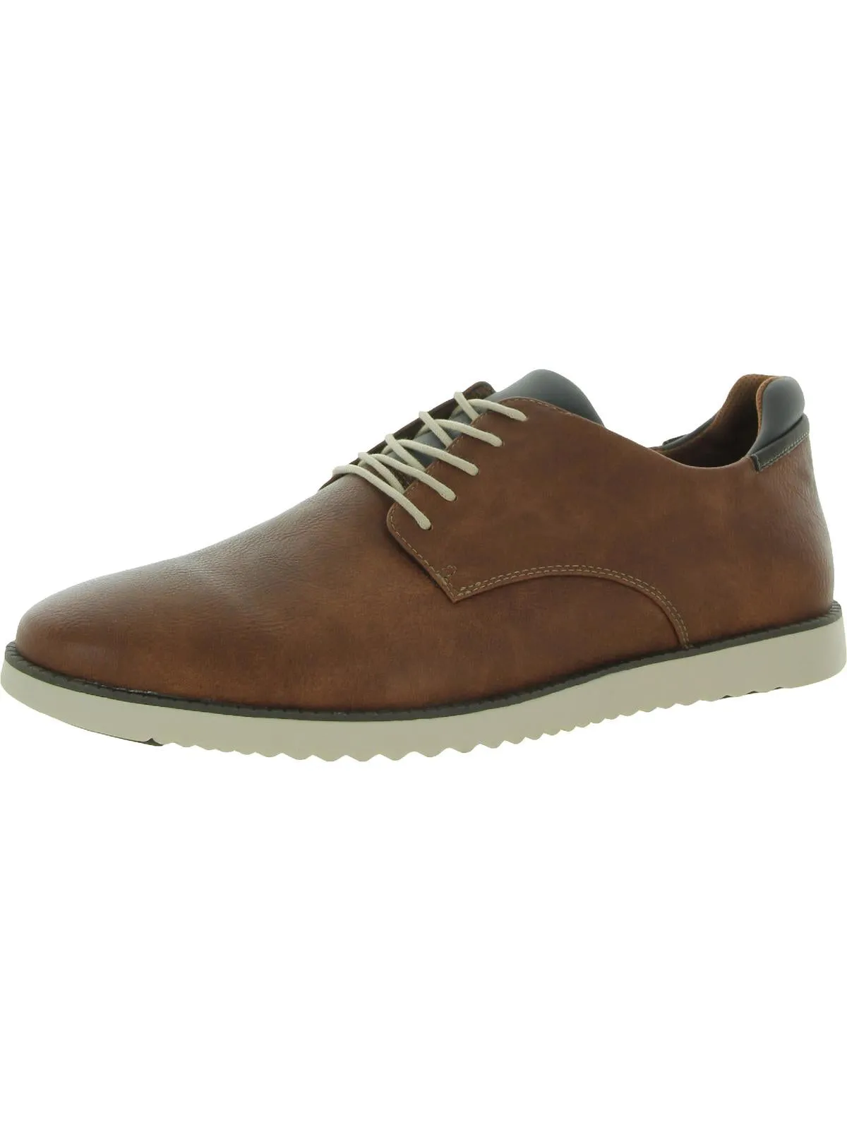Low volume Sync Mens Faux Leather Lace-Up Oxfords