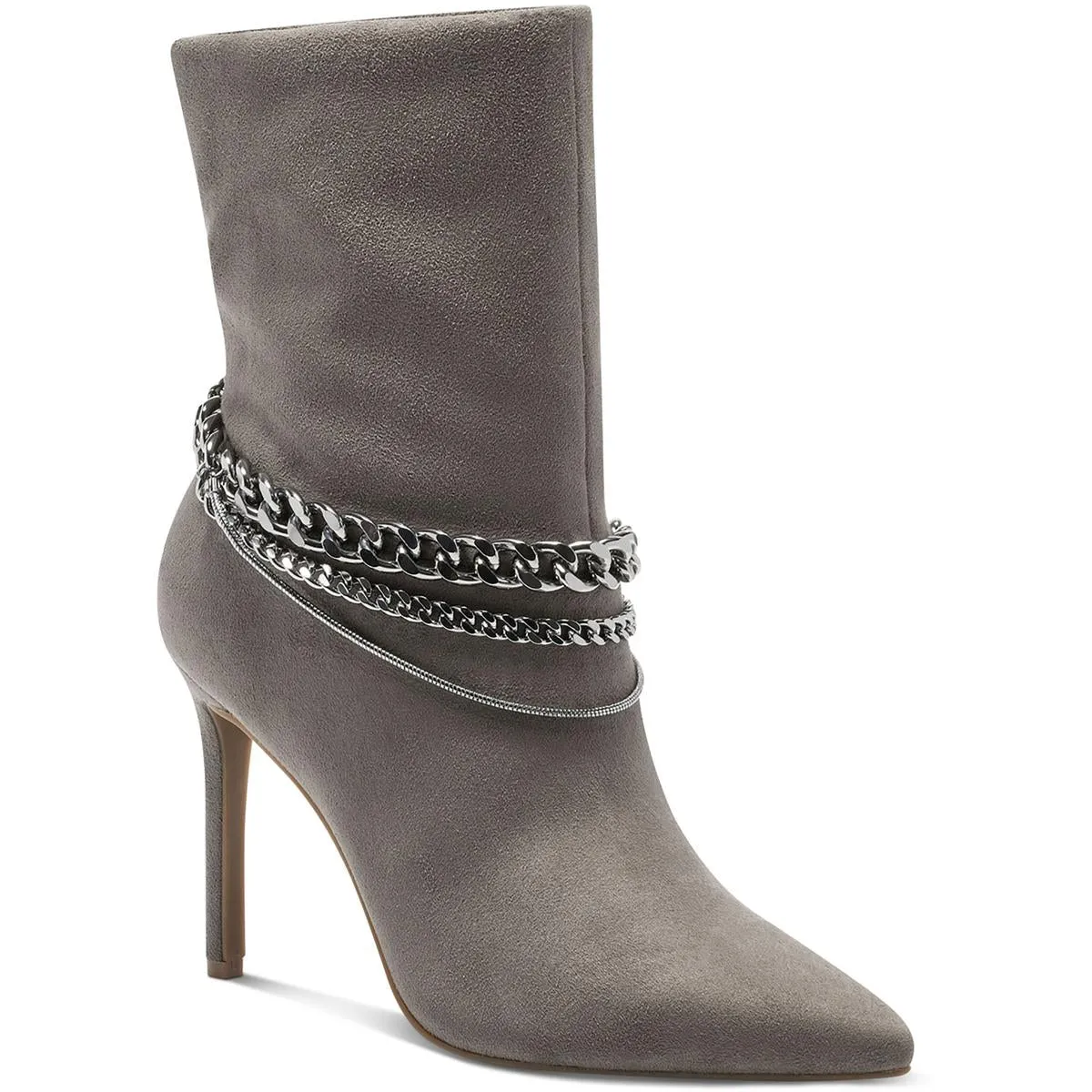 Reanna Womens Faux Suede Pointed Toe Ankle Boots All Weather Outdoor Explorer Comfortable Heel Counter