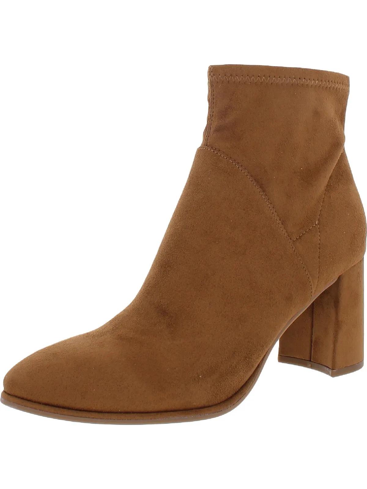 Cushioned Base Dyvine  Womens Faux Suede Covered Heel Ankle Boots