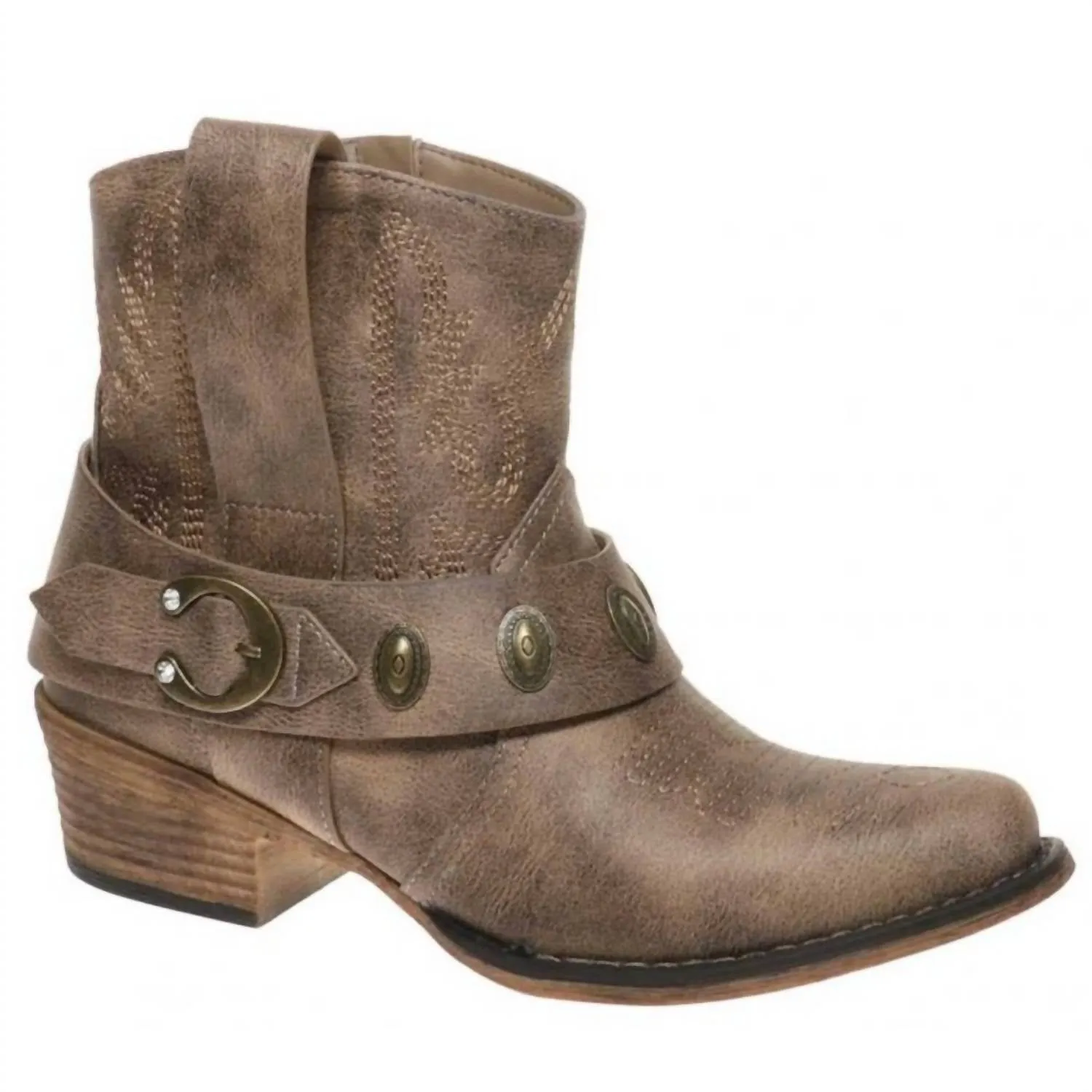 Women's Kaylee 4 Western Boot In Taupe Comfort Lining All Day Wear
