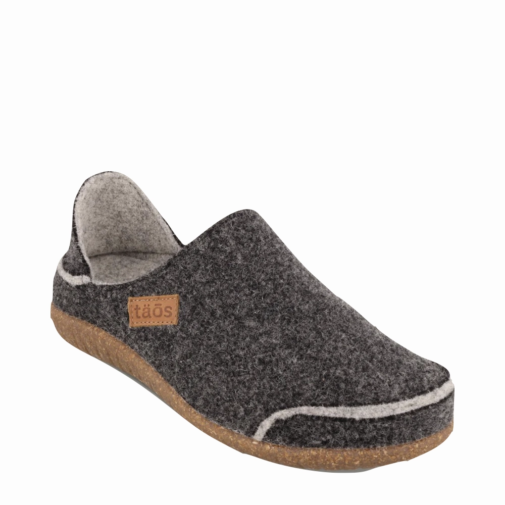 Taos Women's Convertawool Wool Slip On in Charcoal rubber