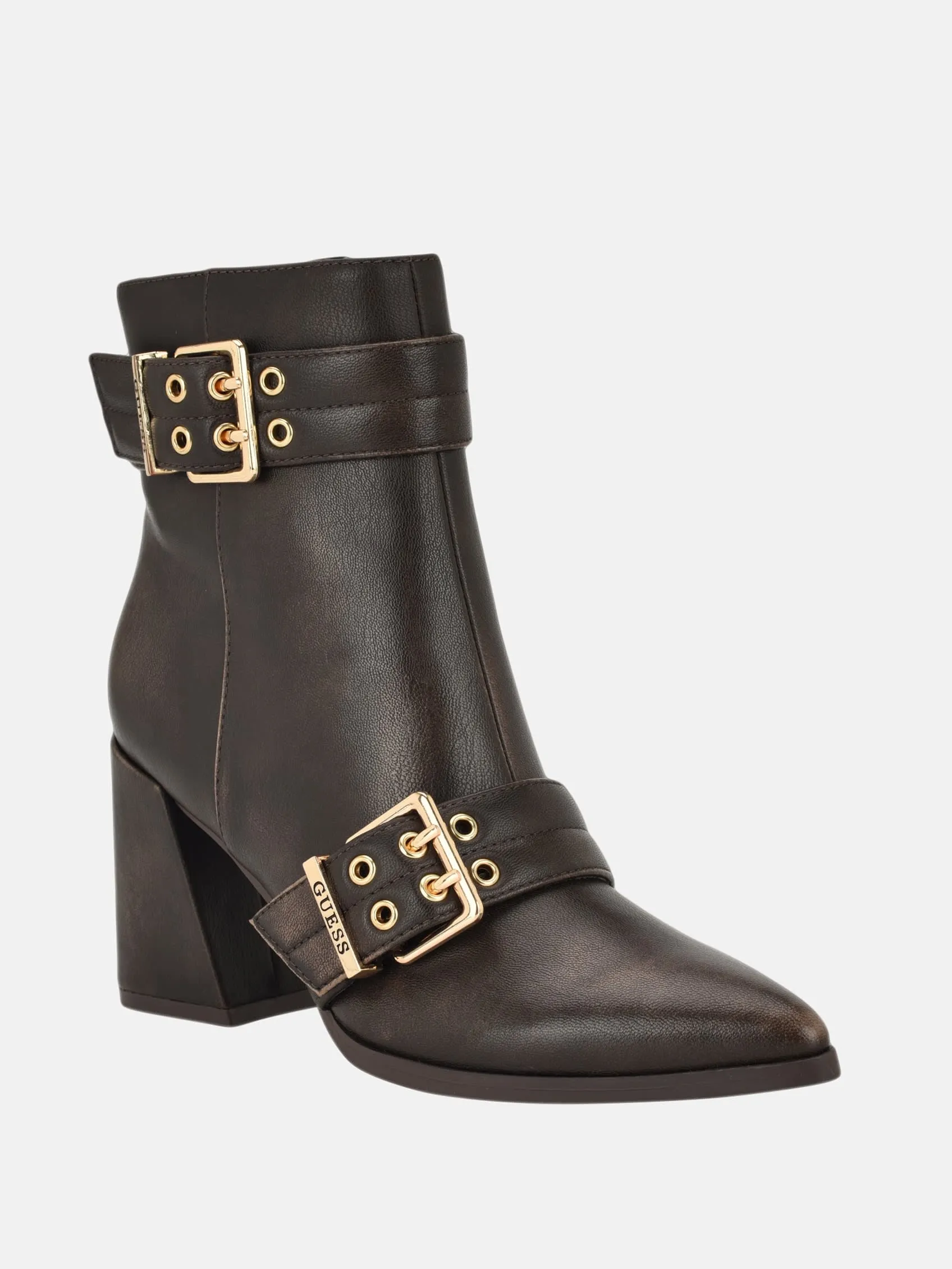 Teases Buckled Block Heel Booties Padded Interior Comfort Seeker Flexible Movement