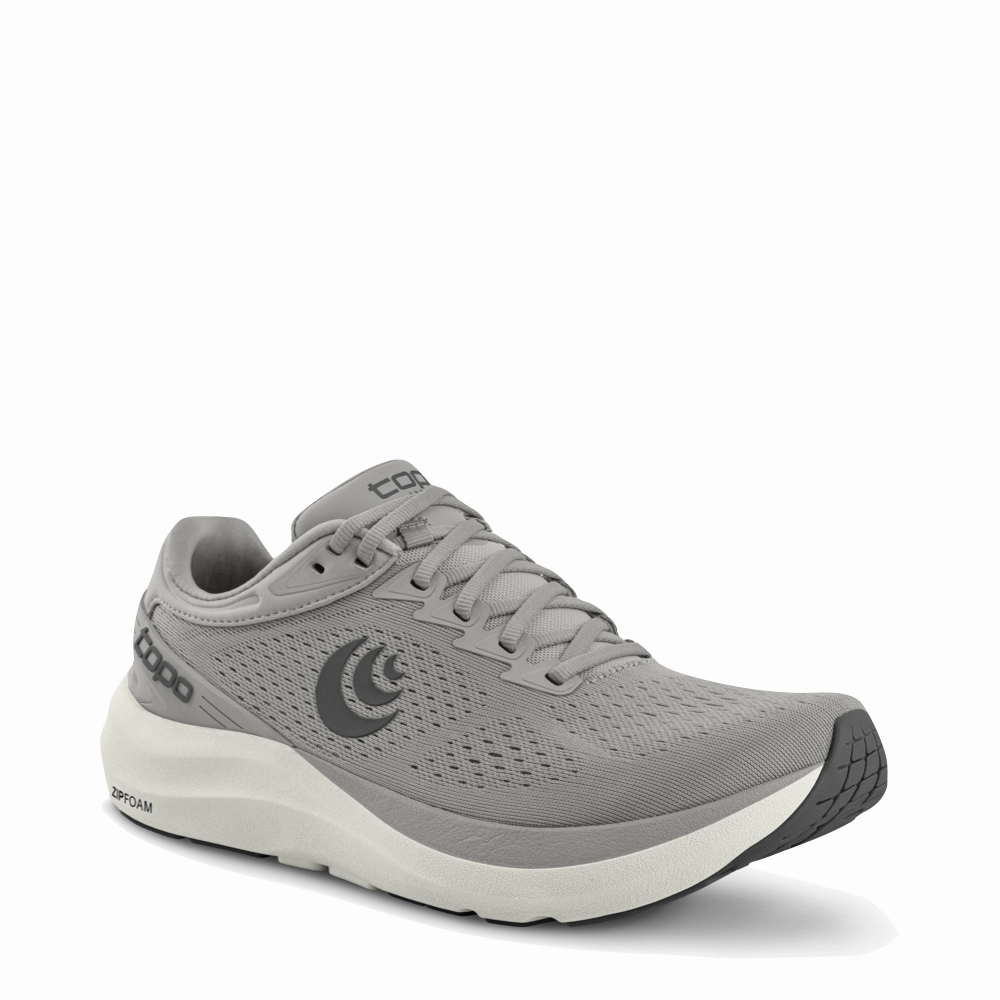 Soft foam Heel Cushioning Topo Men's Phantom 3 Running Sneaker in Grey