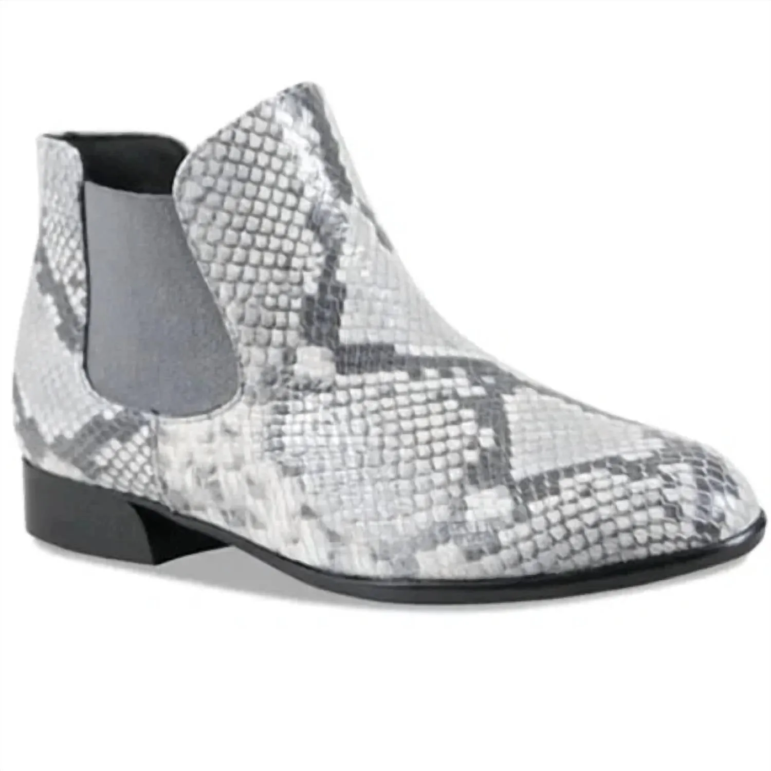 All Weather Windy Weather City Travel Women's Cate Chelsea Boot In Grey Snake Leather