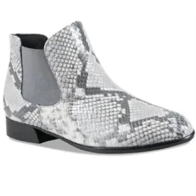 All Weather Windy Weather City Travel Women's Cate Chelsea Boot In Grey Snake Leather