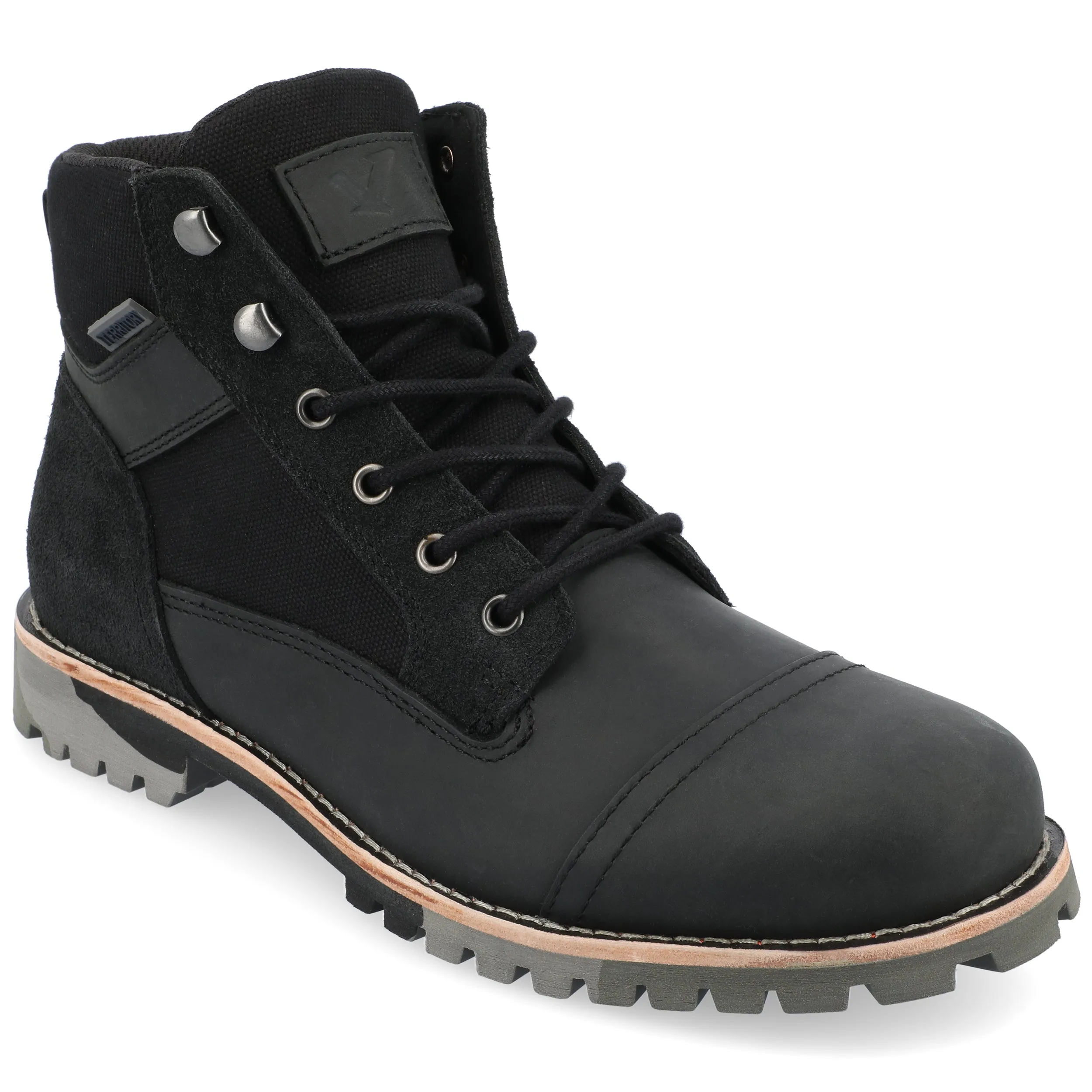 Low Profile Cold Climate Soft Material Territory Brute Water Resistant Cap Toe Lace-up Boot