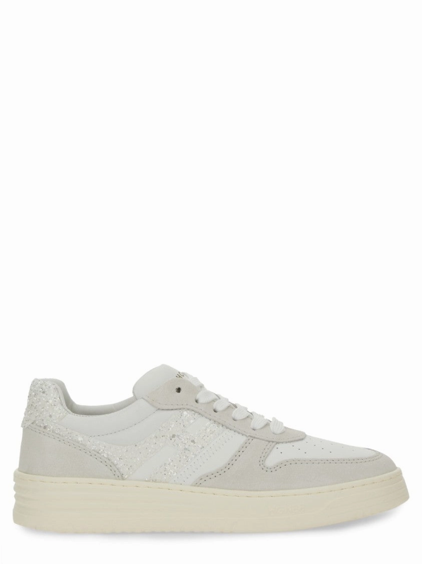 Textured Leather Sneakers Neutral Stability