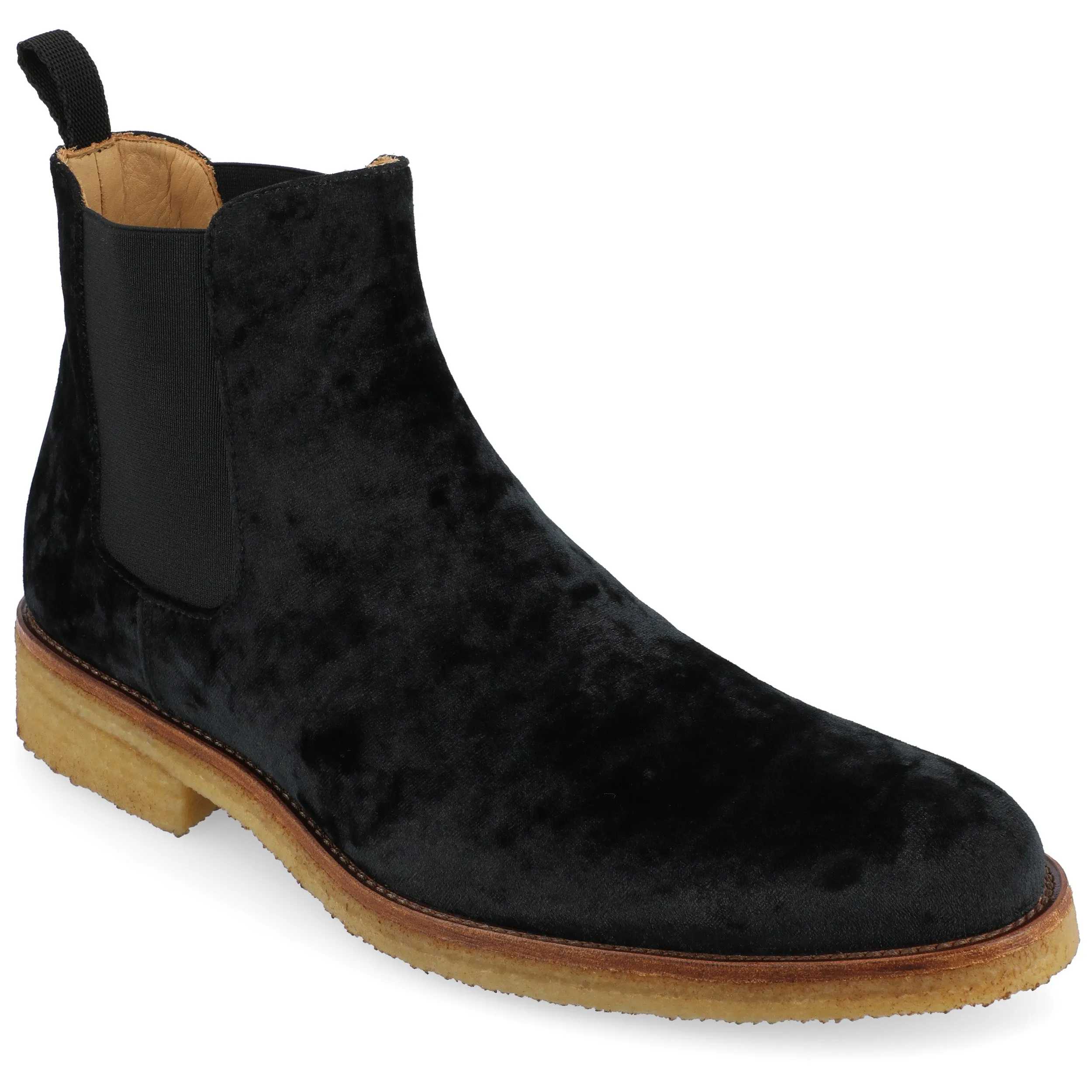 The Jude Boot in Black Velour Snow Grip Easy on