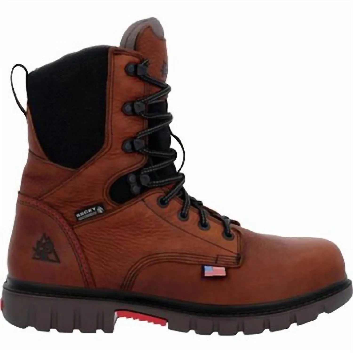 Waterproof Trail Exploration Men's Worksmart 8" Waterproof Composite Toe Work Boot - Wide Width In Brown