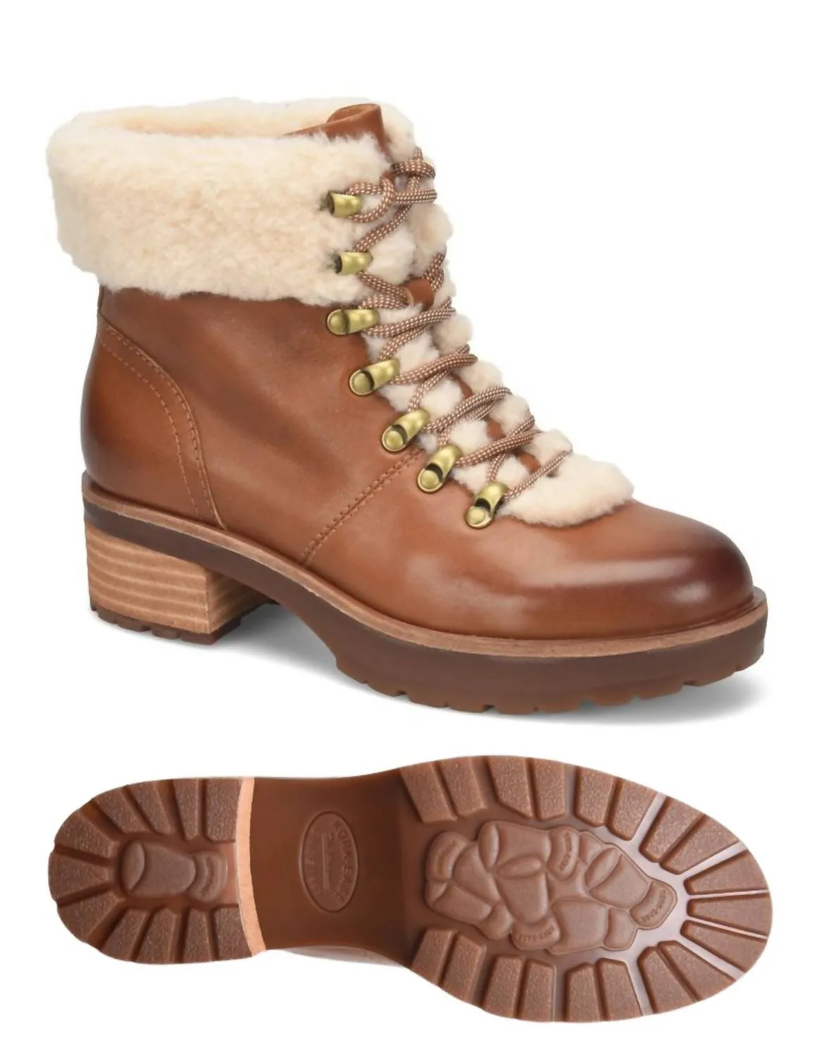 Winslet Hiker Ankle Boot In Brown Quick Lace System
