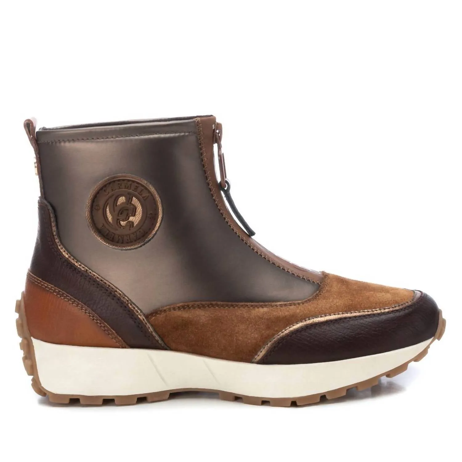 Women's Leather Booties In Camel Anti Slip Outdoor Explorer