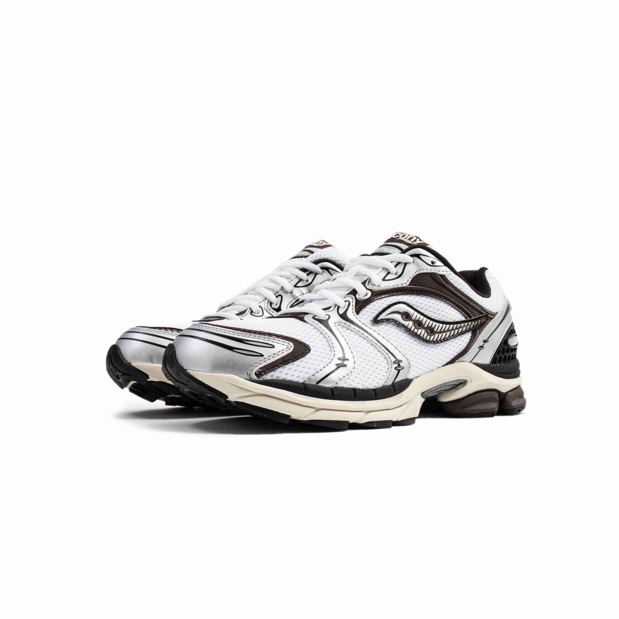 Saucony Mens ProGrid Triumph 4 Silver XLD Shoes Smart Motion Everyday Gear