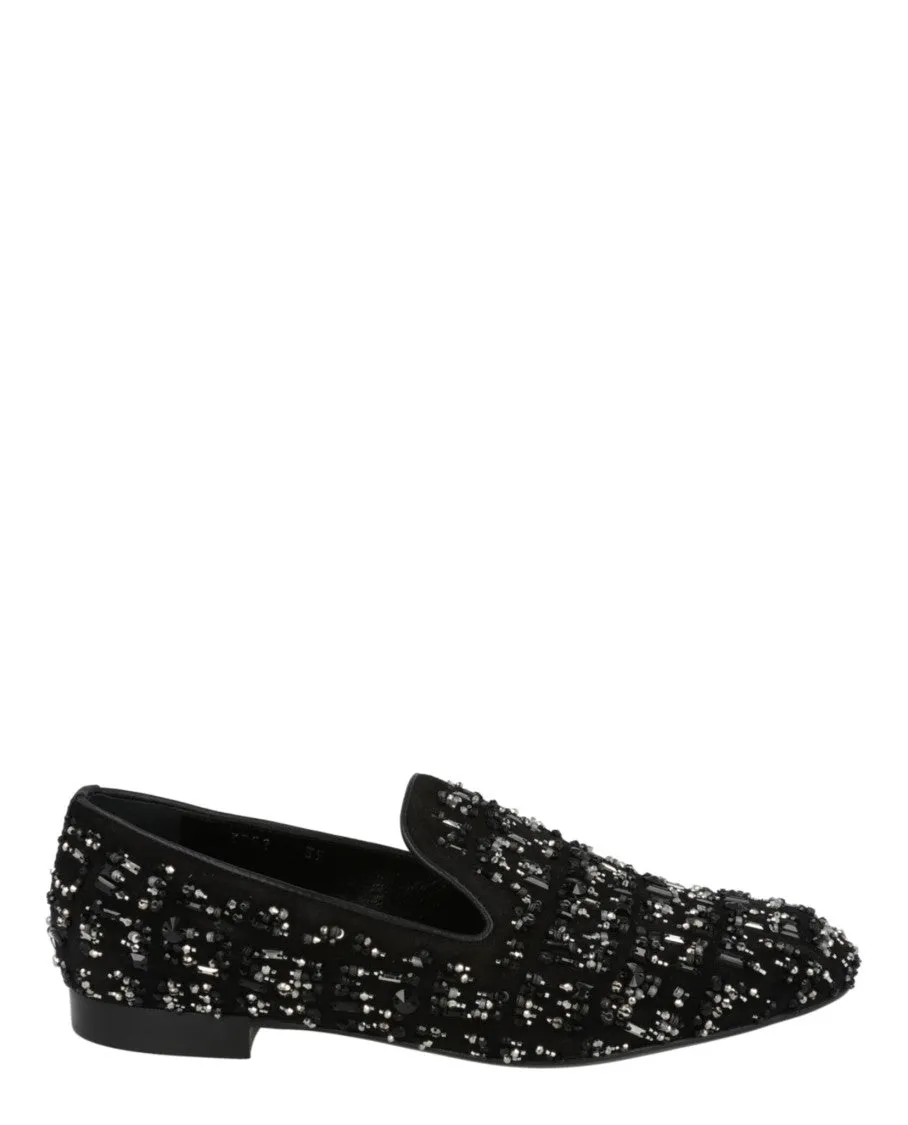 Slip On Comfort Suede Bead-Embellished Slippers