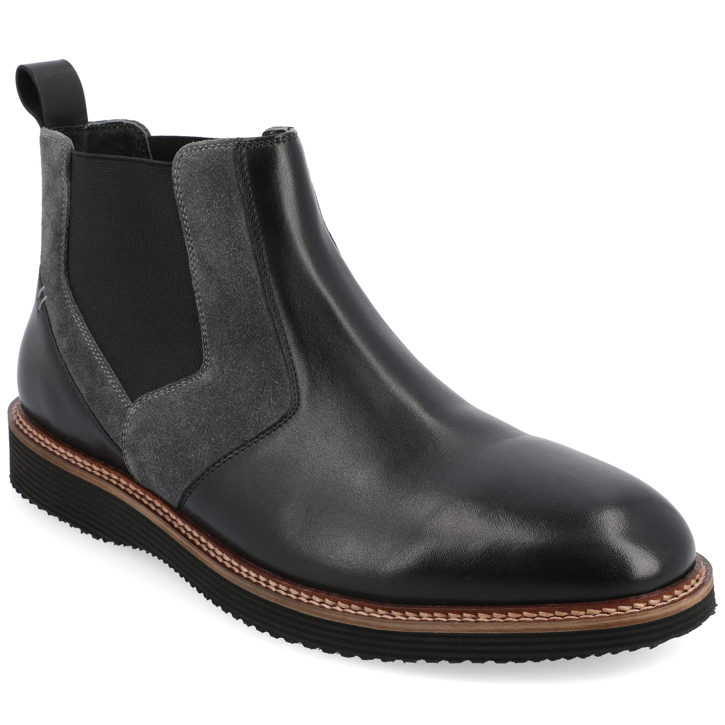 Flexible Frame River Crossing Elastic Goring Thomas & Vine Ventura Tru Comfort Foam Plain Toe Chelsea Boot