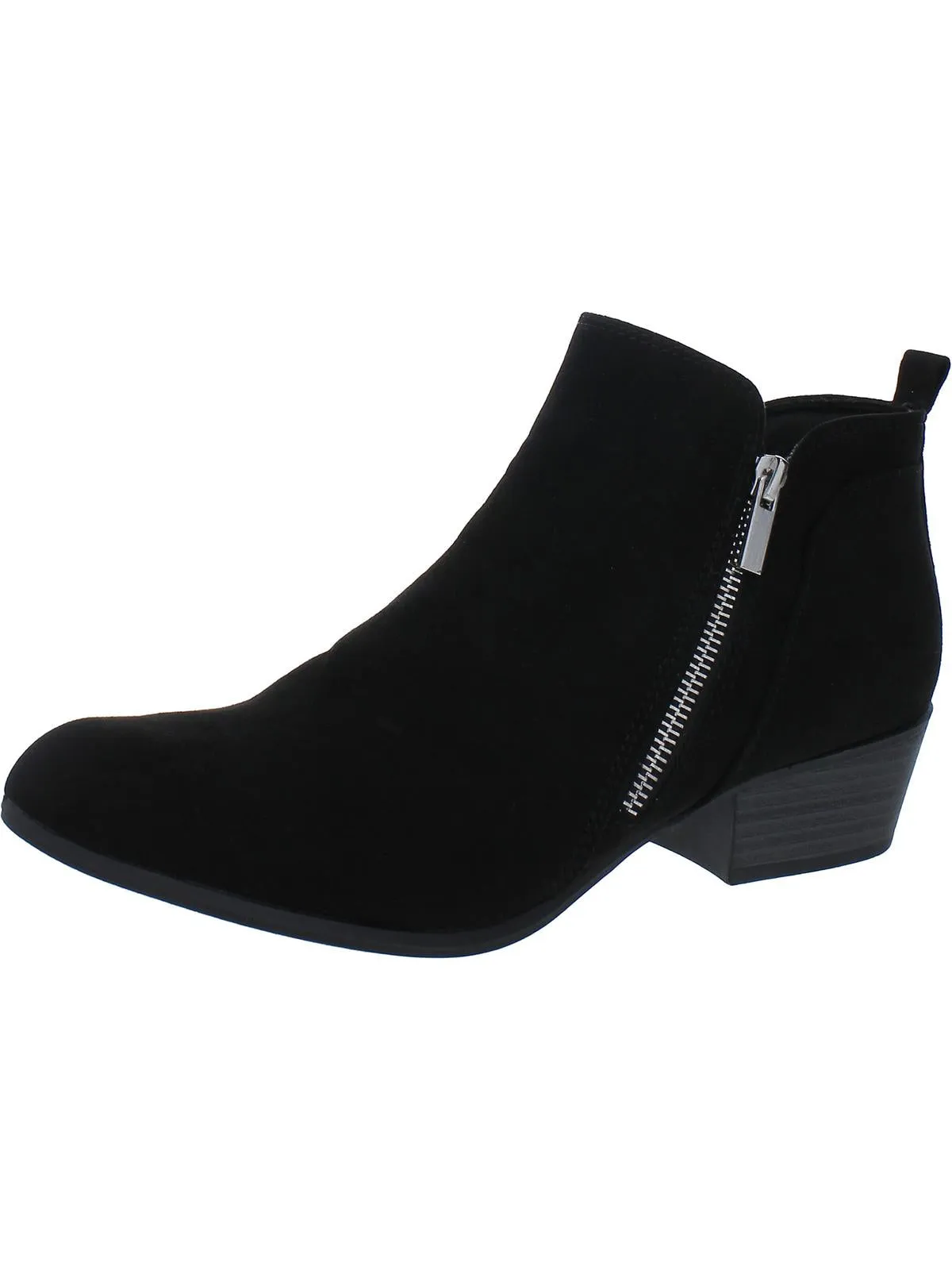 Timber Womens Faux Suede Round Toe Ankle Boots Comfortable Stretch All-Purpose Footwear