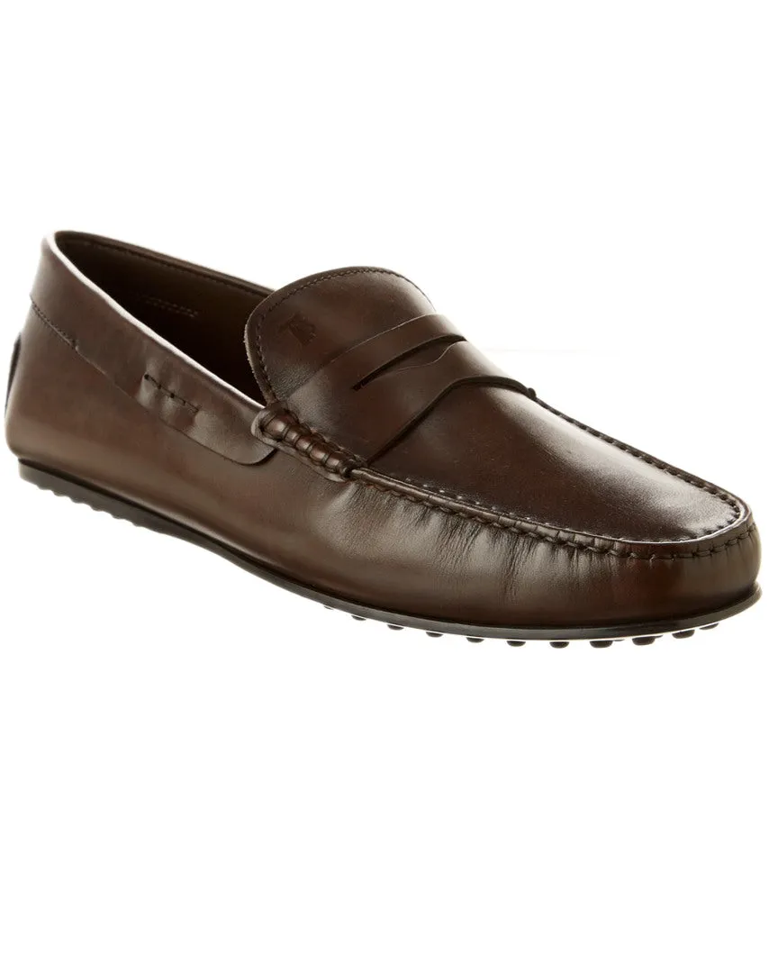 TOD??s City Gommino Leather Loafer, UK 7, Brown Footwear Comfort Walk Comfort Fit Wear