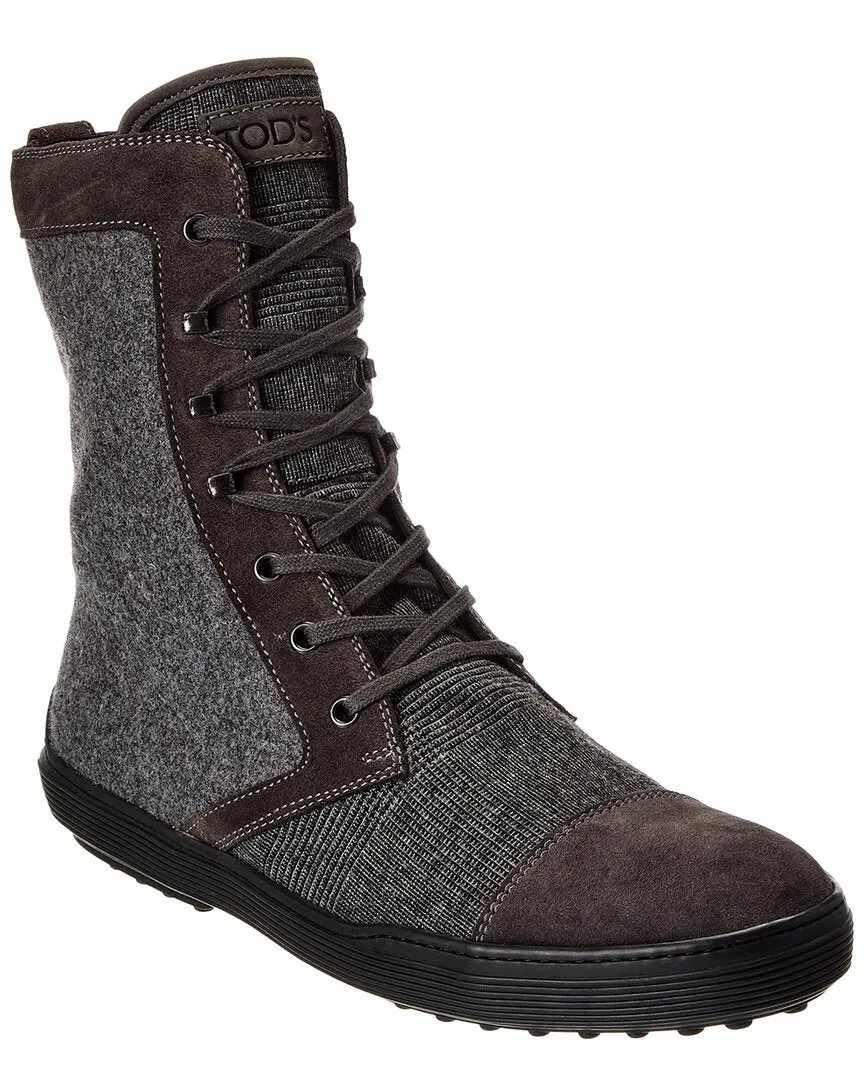 Fashion Comfort TOD??s Flannel & Suede Boot