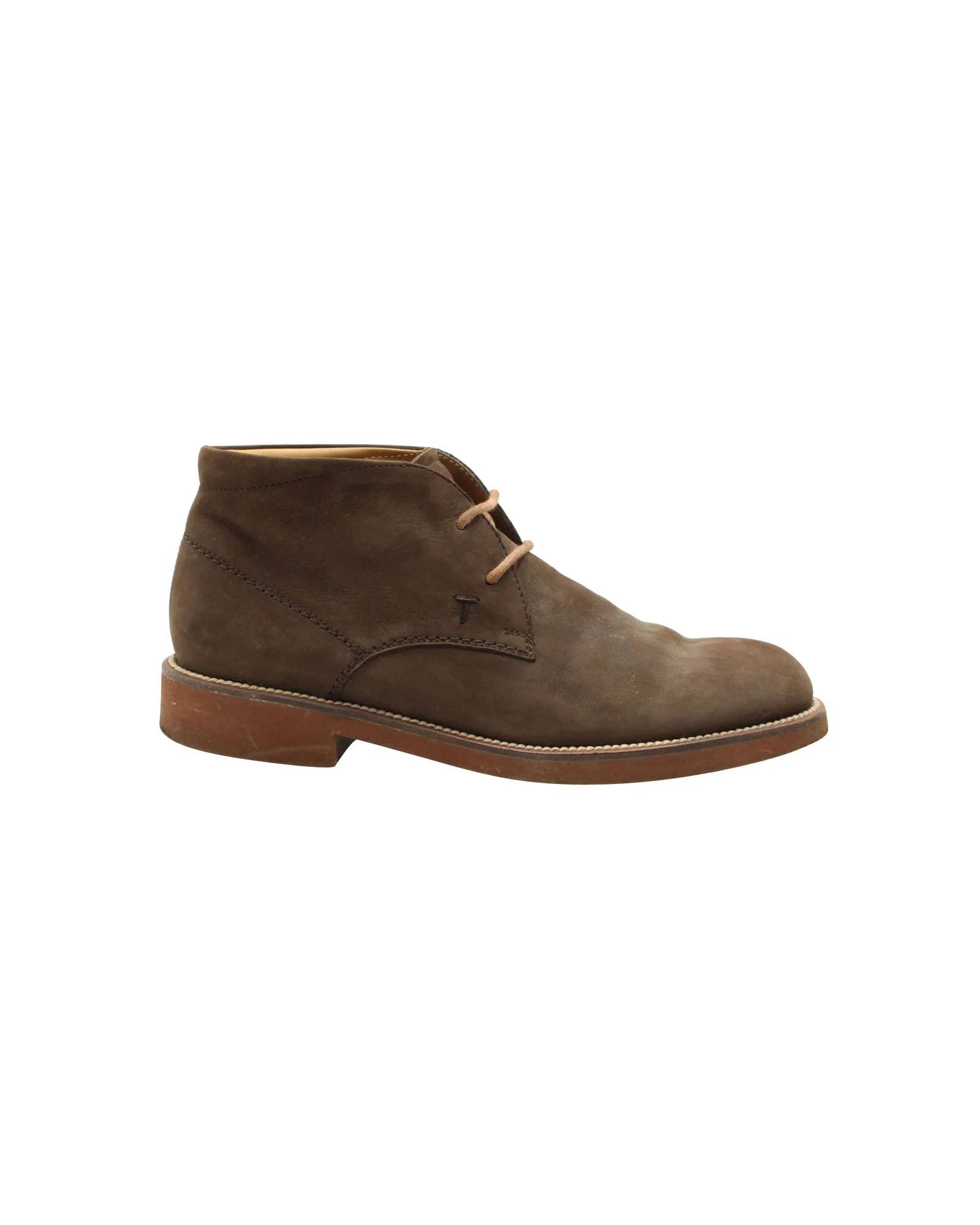 Dynamic Flex Zones Road Trip Tod's Lace Up Boots in Brown Nubuck Suede
