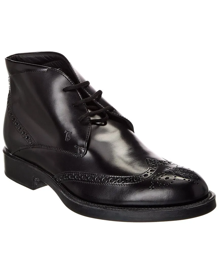 TOD??s Leather Bootie Day Out Easy Access