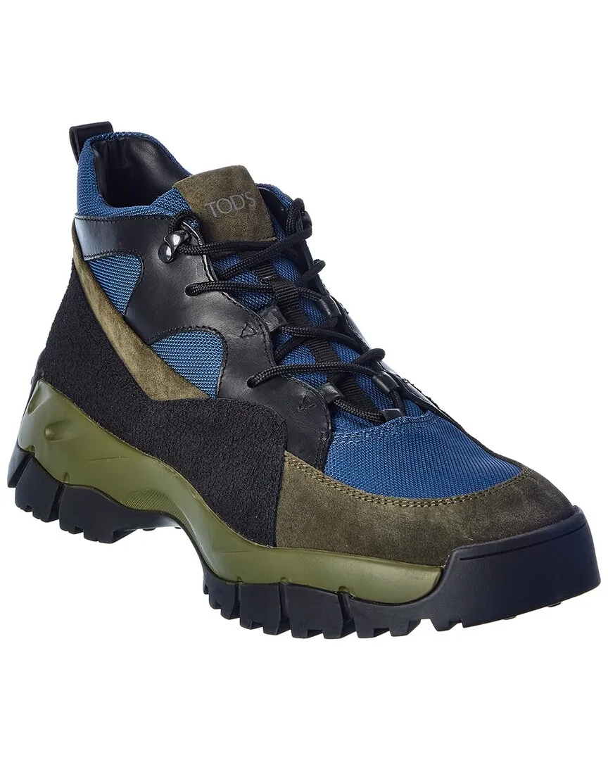 TOD??s Mid Mountain Mesh & Suede Boot Art Soul ergonomic