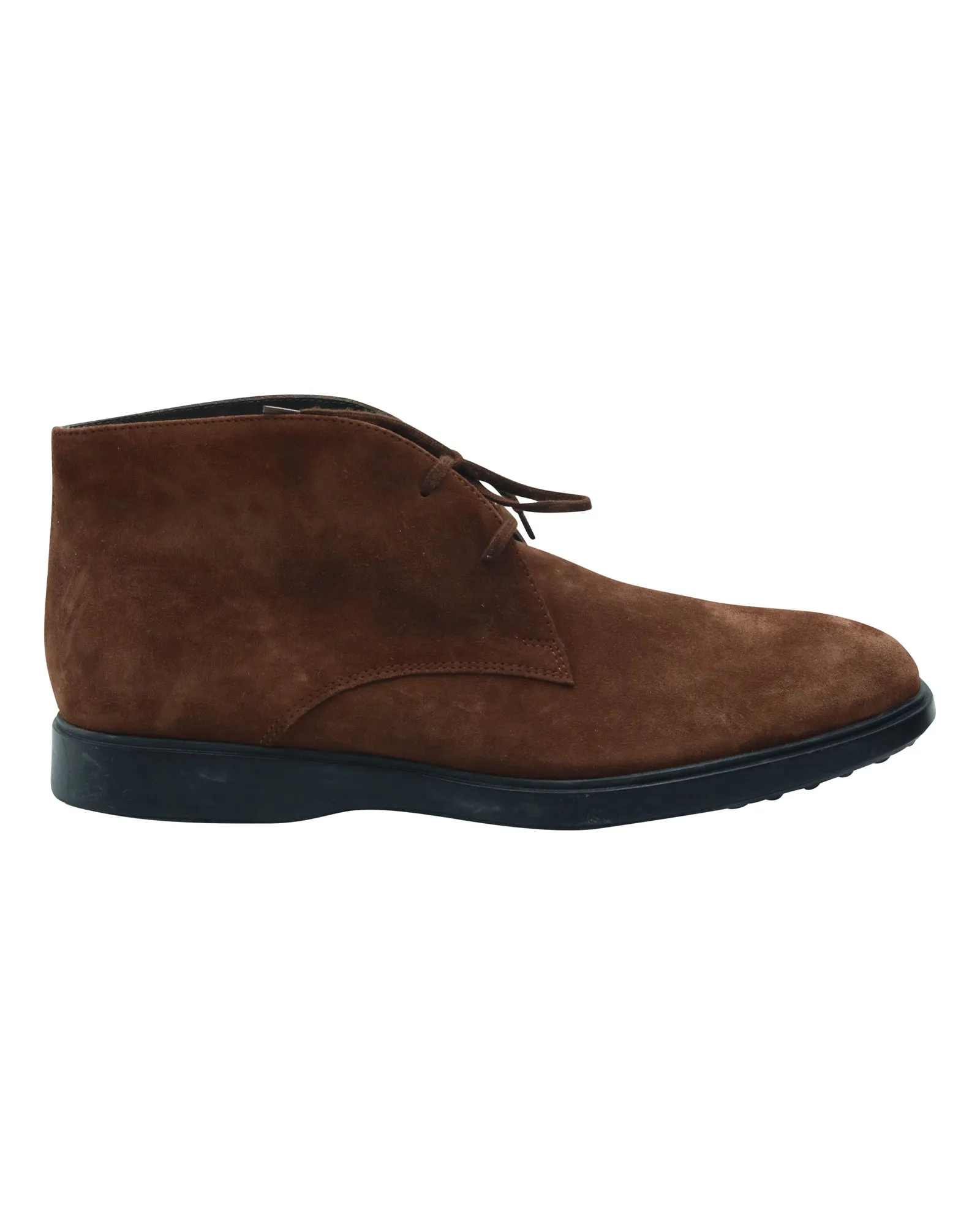 Eco Material Outdoor Explorer Tod's Pebbled Sole Lace-Up Ankle Boots in Brown Suede