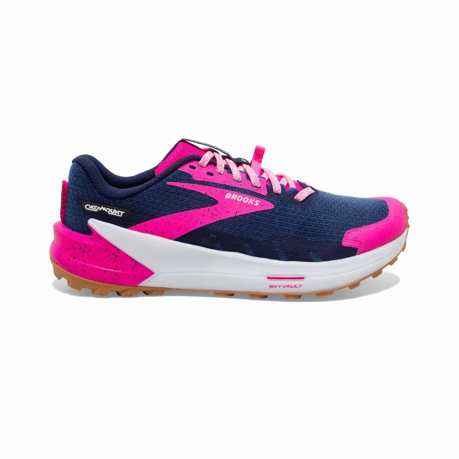 Women's Catamount 2 Running Shoes In Peacoat/pink/biscuit hilly running shoes