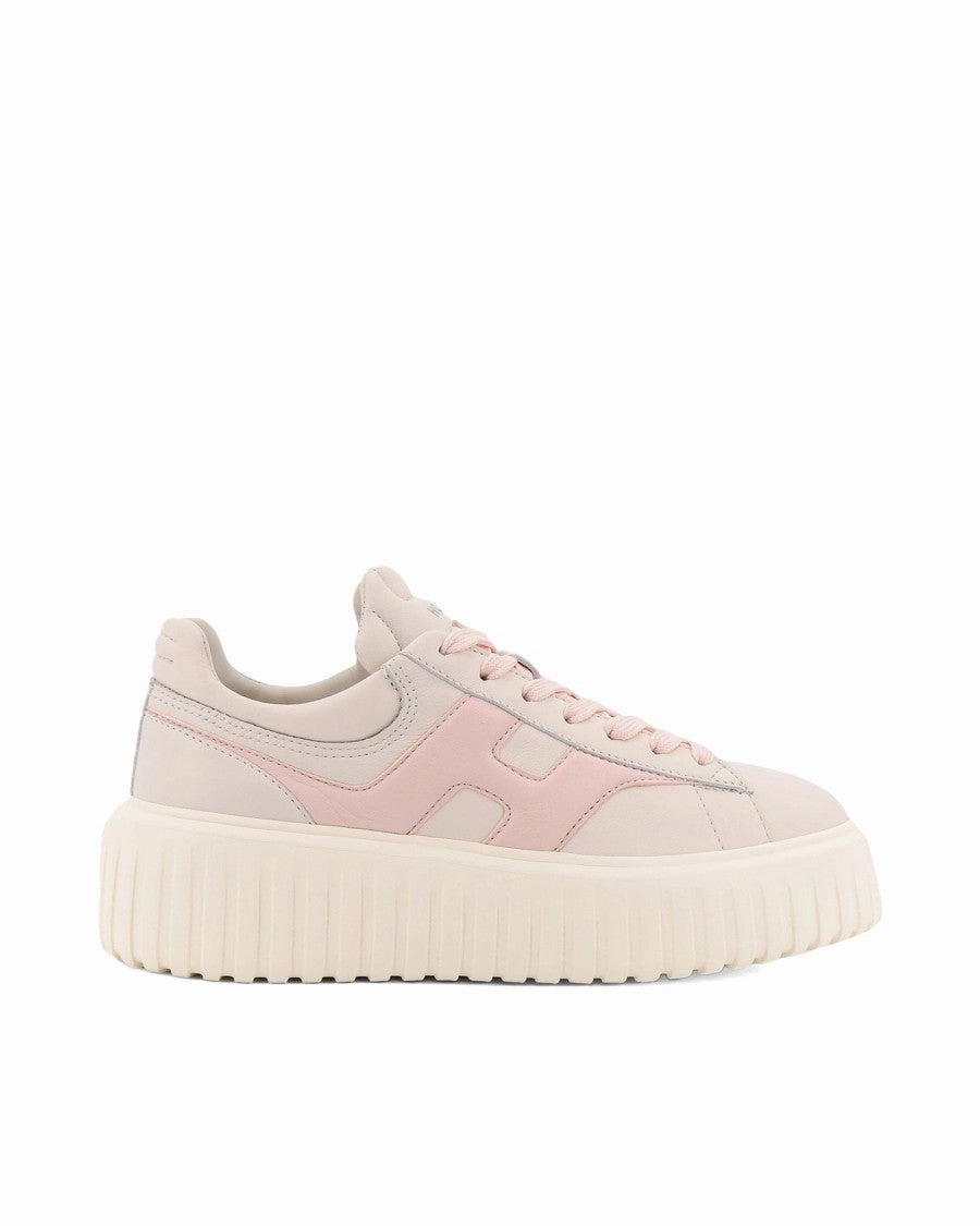 Strategic Zone Bracing Quick Dry Fabric H-Stripes Sneakers - Pink