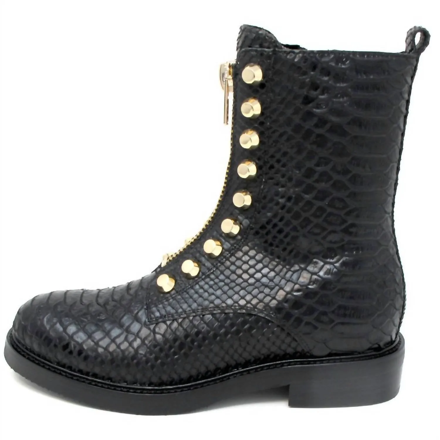 Tonette Bootie In Black Snake Everyday Wear Soft Material