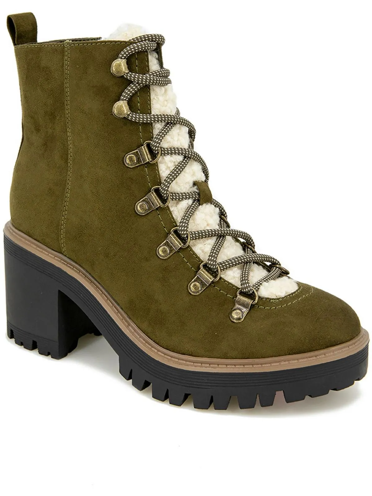 Heavy Terrain Flynn Womens Lace-up Side Zip Ankle Boots