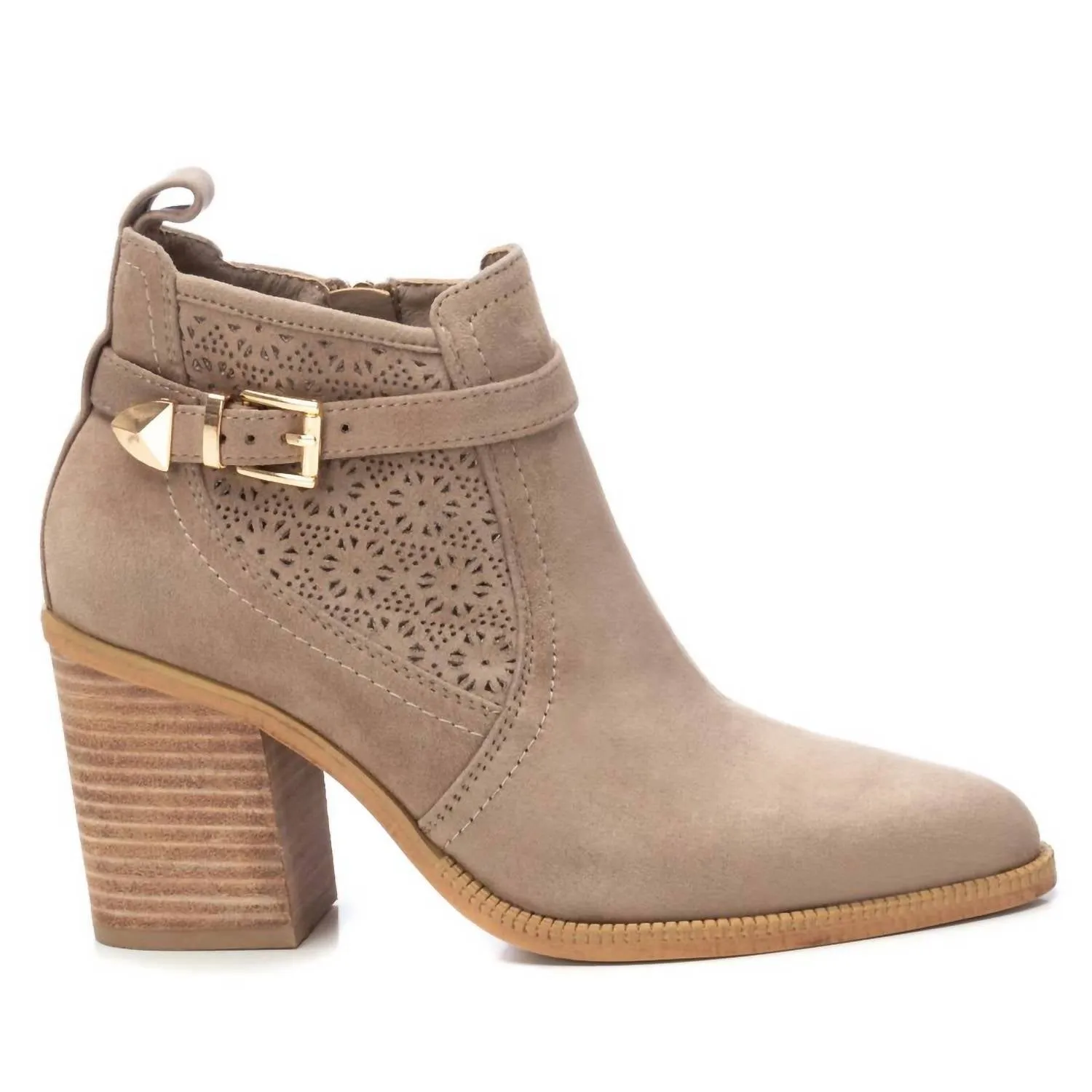 Enhanced Leg Support Women's Ankle Booties In Taupe
