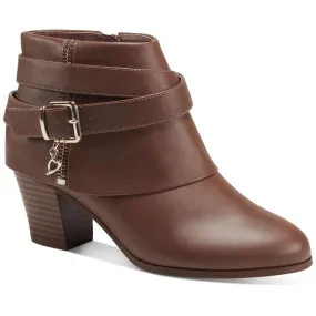 Low Profile All Day Worker Tully Womens Faux Leather Strappy Ankle Boots