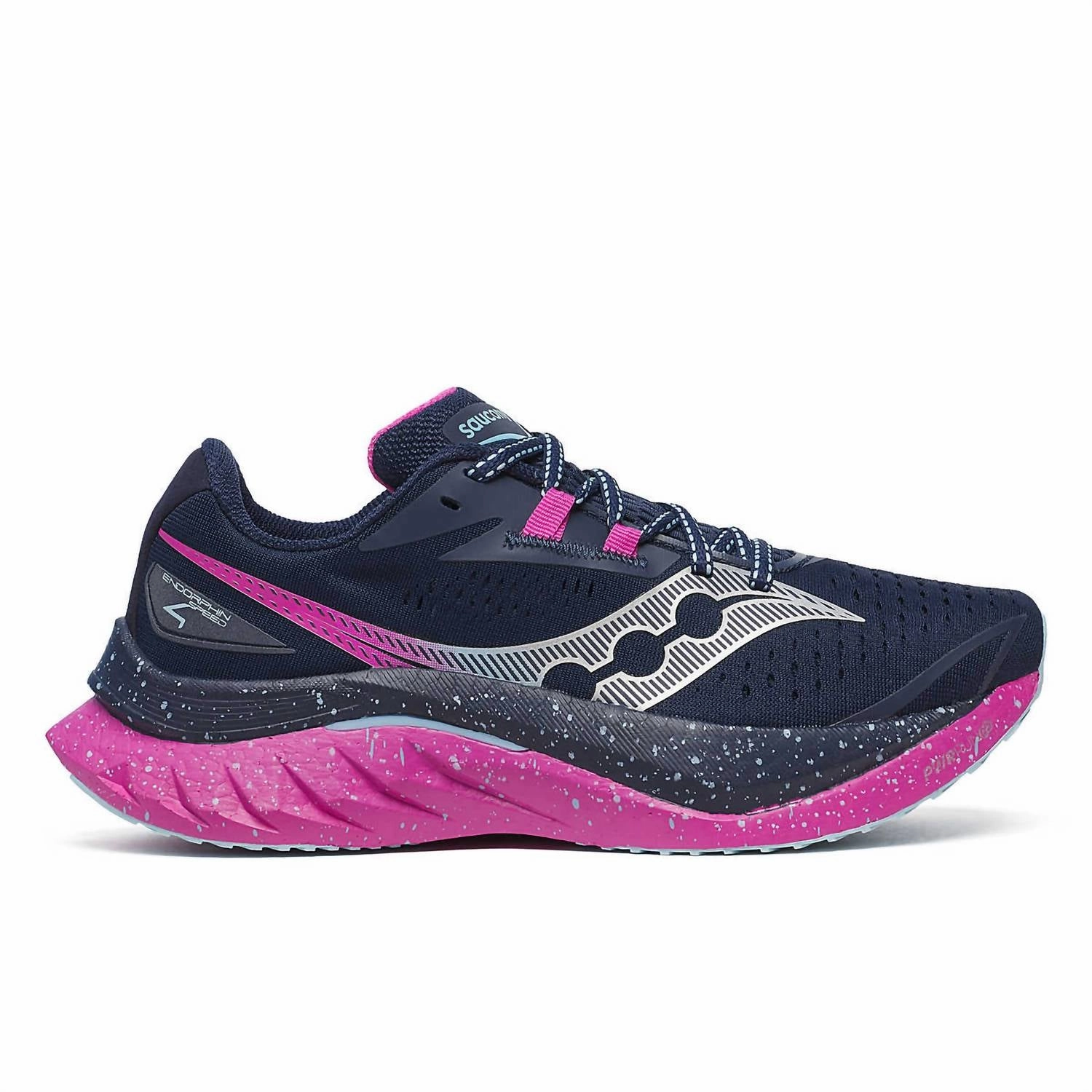 Women's Endorphin Speed 4 Shoes In Navy/fuchsia Dynamic Heel Stabilizer